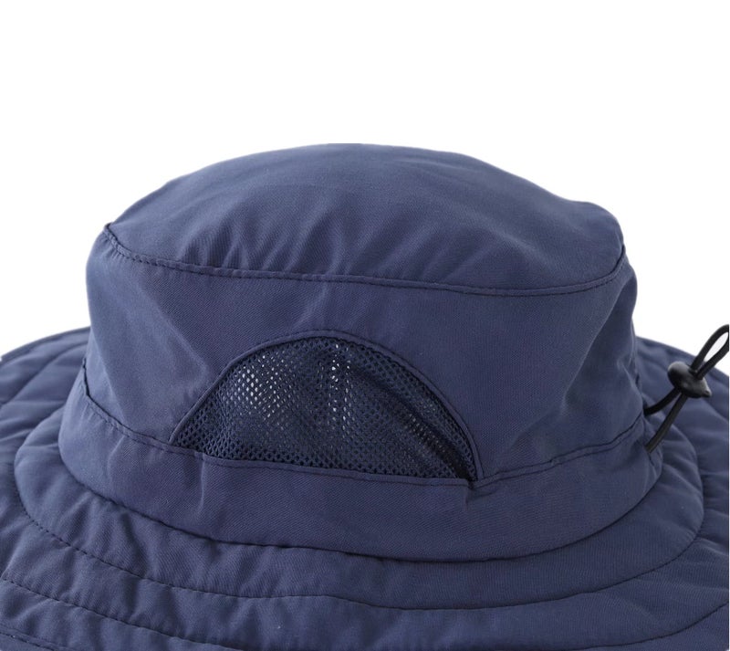 Connectyle Kids UPF 50+ Bucket Sun Hat UV Sun Protection Hats Wide Brim Summer Beach Hat Navy - Image 4